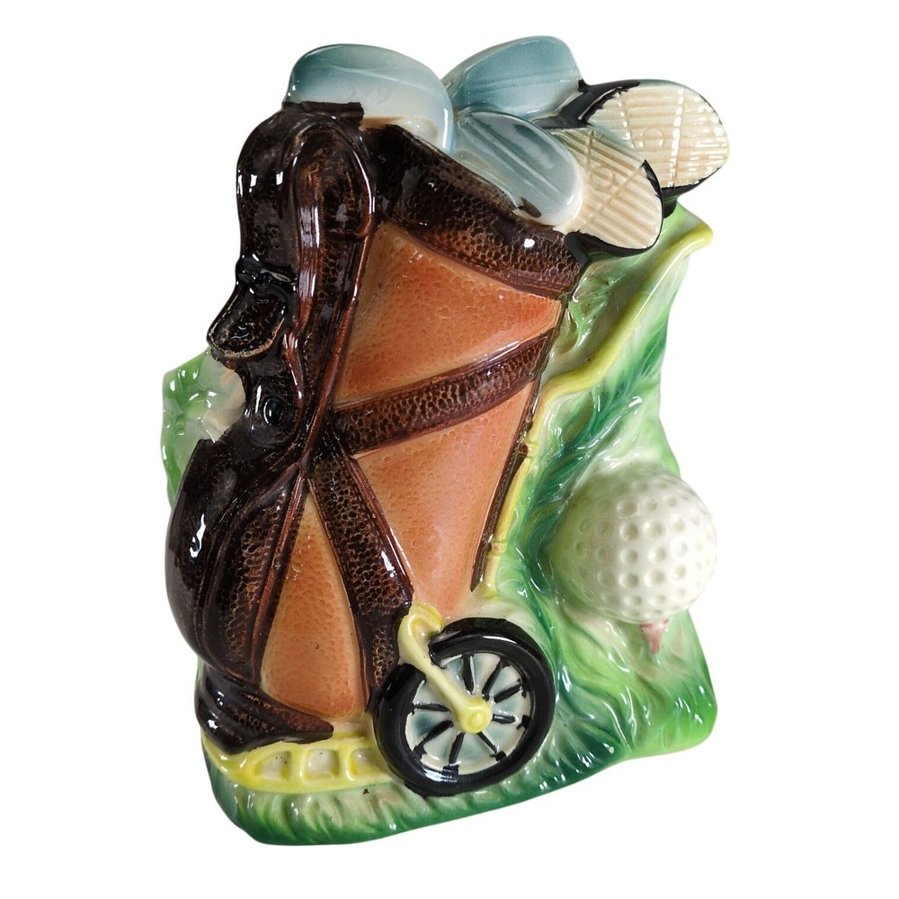 Vintage 50s-60s‎ Relpo Golf Bag Ceramic Planter Made in Japan Model 6248 Retro